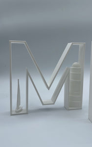 MAQUETTE 3D LETTRES MRS - BLANC