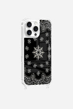 Charger l&#39;image dans la galerie, COQUE BANDANA NOIR AVEC ANNEAUX
