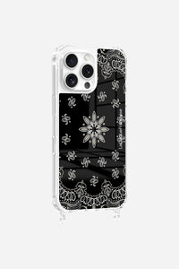 COQUE BANDANA NOIR AVEC ANNEAUX