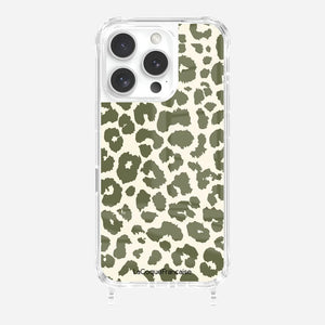 COQUES LÉOPARD KAKI AVEC ANNEAUX