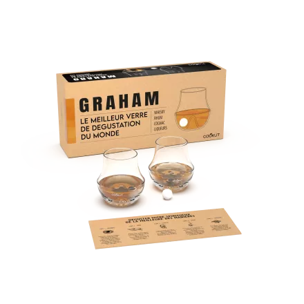 COFFRET 2 VERRES WHISKY COOKUT