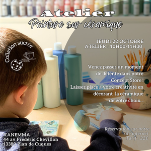 ATELIER ENFANT 22/10 - PEINTURE SUR CÉRAMIQUE
