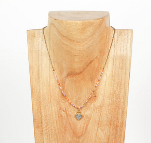 COLLIER PERLES ZIRCON CHARMS