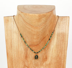 COLLIER PERLES ZIRCON CHARMS