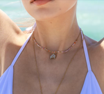 Charger l&#39;image dans la galerie, COLLIER PERLES ZIRCON CHARMS
