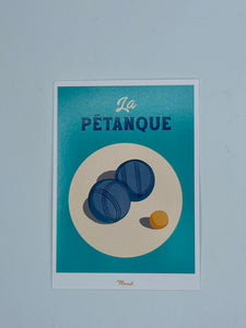 CARTE POSTALE PÉTANQUE