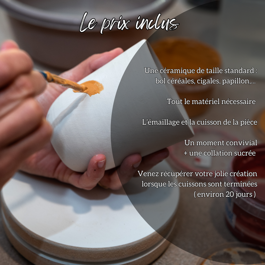 ATELIER ENFANT 22/10 - PEINTURE SUR CÉRAMIQUE