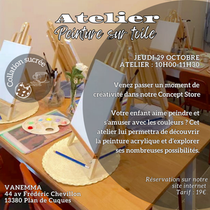 ATELIER ENFANT 29/10 - PEINTURE SUR TOILE