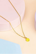 Charger l'image dans la galerie, Collier Smiley Jaune Fluo
