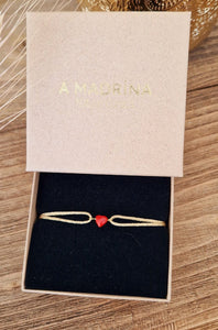 BRACELET COEUR CORAIL